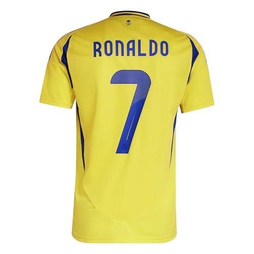 Al NASSR FC 24/25 Ronaldo Home Jersey - Show Your Support in This Iconic Legendary Comfortable Soccer Jersey (US, Alpha, Large, Regular, Regular, Home - Yellow)