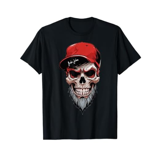 Skull Barbu Barbe Tête de mort Cadeau T-Shirt
