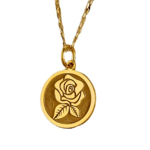 Collier argent 925 LKBEADS anti-allergie avec pendentif disque plaqué or