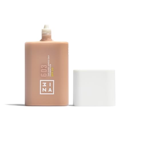 3INA MAKEUP - The Every Single Day Foundation SPF 50 603 - Base de Maquillaje Medio claro neutro con SPF 50 & Niacinamida - Fórmula ligera - Modulable - Cobetura ligera a media - Vegan - Cruelty Free