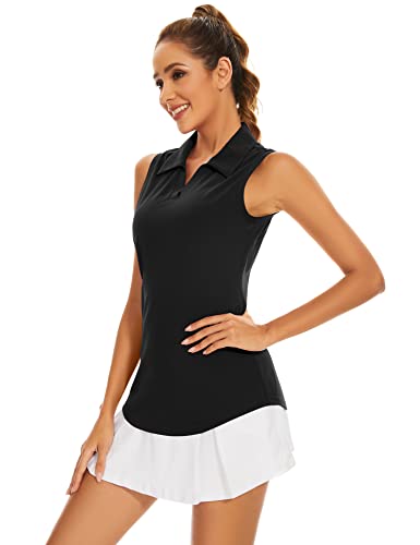 Ivicoer Womens Golf Shirt Polo Short Sleeve,Sleeveless,Long Sleeve Tennis Collared Top Athletic Clothes for Ladies - Image 3