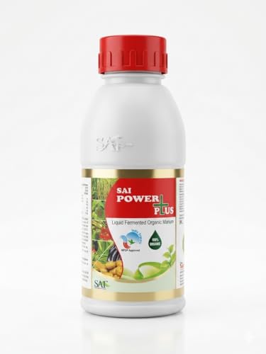 Image of SAI Power Plus Liquid Fermented Organic Manure, 100% Organic, NPOP Approved, Boosts Yield up to 40%(500ml)
