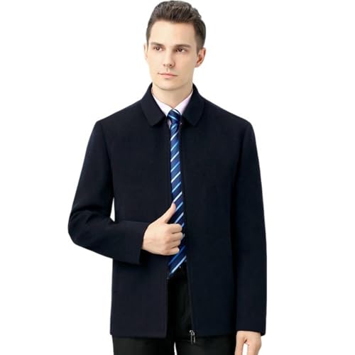 Manteau court en cachemire double face pour homme veste hiver amovible duvet