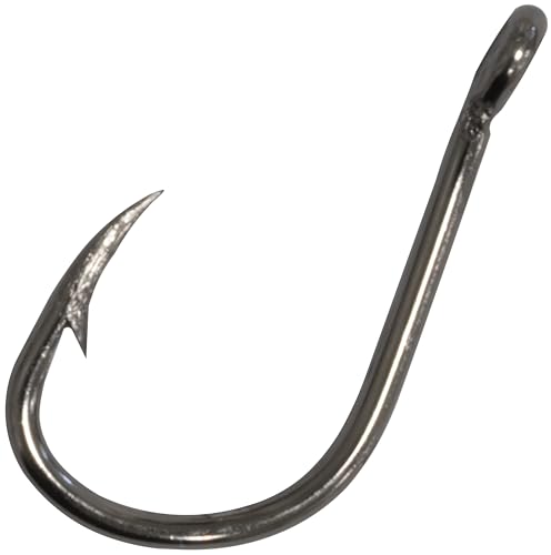 Aerzetix - C68836 - Set di 10 ami da Pesca semplici con Occhiello N10 con ardiglione - in Acciaio al Carbonio - Colore Nero - Gancio Canna da Pesca Hobby Tempo Libero