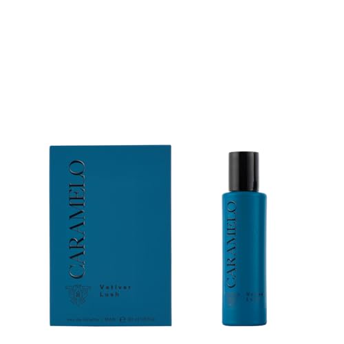 CARAMELO - Vetiver Lush 30 ml, Colonia Hombre, Perfume Formato Spray, Eau de Toilette Natural y Masculina, Aroma Aromático Fougére, Fragancia Fresca, Elegante y de Larga Duración