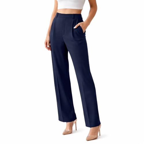 SEANECK Women&rsquo;s Work Pants/Office Trousers &ndash; High-Waisted, Straight Leg...