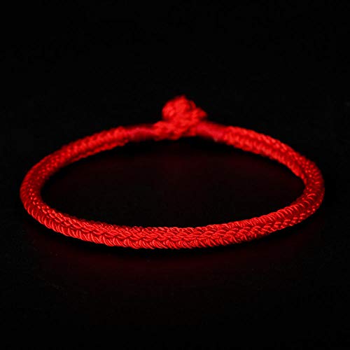 Corde tibétaine à main en fil rouge tressé de bonne chance pour femme