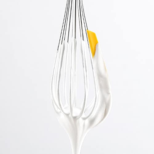 Juego de batidor de Acero Inoxidable y raspador de Silicona con Separador de Huevos para Cocina casera, Mango ergonómico Cepillado Silk Pillowcase