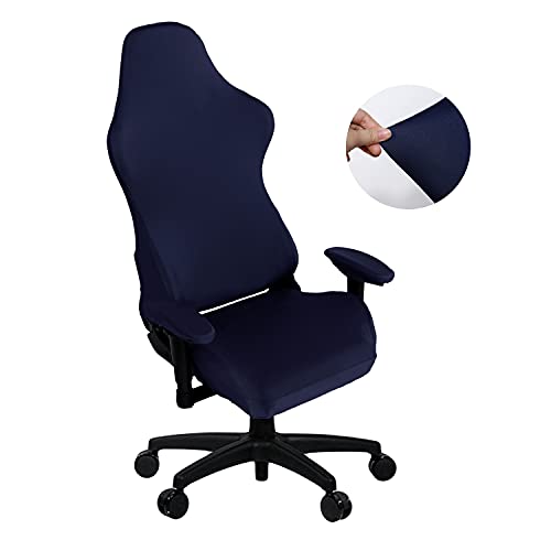 Image of SARAFLORA Gaming Chair Covers Stretch Washable Computer Chair Slipcovers for Armchair, Swivel Chair, Gaming Chair,Computer boss Chair (Navy, X-Large)