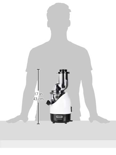 Usha CPJ 382F NutriPress Cold Press Juicer with Full Mouth Feeding Tube, 200 Watt (Black & White)