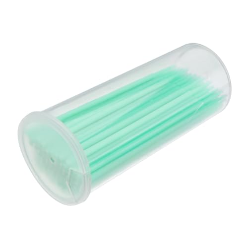 minkissy 100pcs Green Disposable Lash Extension Applicators Gentle Eyelash Remover for Fake Lashes Micro Brush Easy to Use No Soak Lash Tweezer