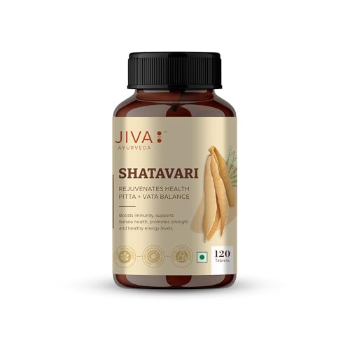 Image of Jiva Shatavari Tablets 500gm | 100% Pure & Natural | Helps to Boost Immunity | Goodness of Shatavari, Babool, Maize & Starch | For Men & Women - 120 Tablets (Pack of 1)