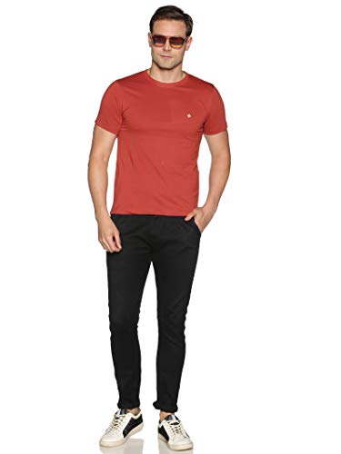 Image of Dollar Cotton Rich Fabric Solid Men's T-Shirt | Chest Logo Branding | Wide Array of Attractive Colours