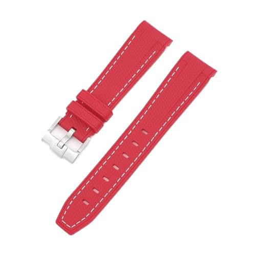 [X] VRXgbv For Swatch X Ή For Omega Ή For Moonswatch Ή XeXX`[obN 20mm 22mm Y fB[X \tg h pvoh(Red white line)