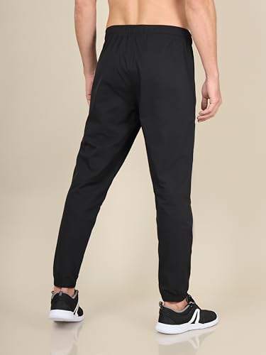 Image of TECHNOSPORT Mens Woven Regular Fit Activewear Joggers for Running, Gym, Sports and Regular Use Stretchable, Colorblock and Antimicrobial