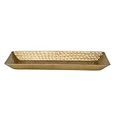 Creative Co-Op Hammered Aluminum, Gold Finish Decorative Tray