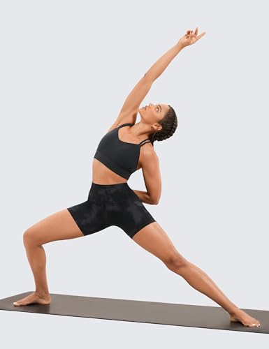 Image of CRZ YOGA Biker Shorts Pockets 5 inch | Naked Feeling, Sleek, Decent Compression, Yoga, High Waisted, for Women