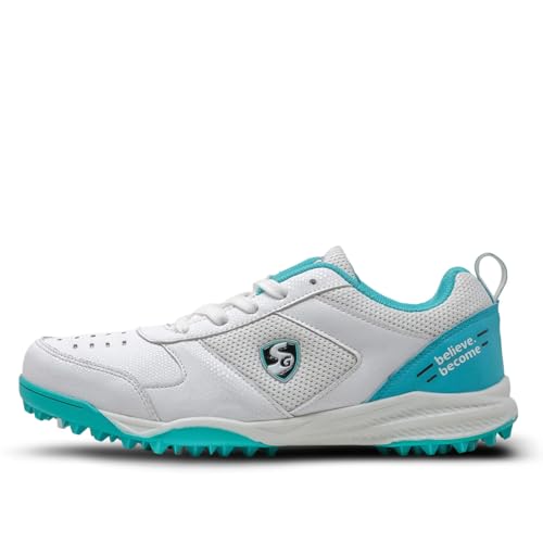 SG Fusion Cricket Shoe (Color: Teal & White, Size: UK7/ US8/ EU41) | for Mens & Boys | Material: Mesh & PVC | Enhanced Performance | Non-Slip Sole for Improved Durability for Stability (B0D49DWP38) Amazon Price History, Amazon Price Tracker