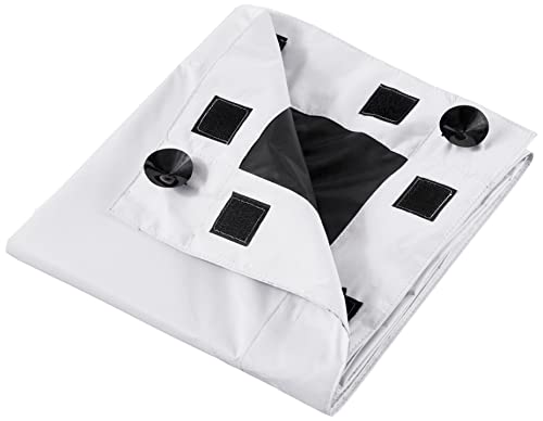 Image of Amazon Basics Portable Room Darkening Light Blocking Blackout Curtain Shade with Suction Cups, 100% Polyester, 50 inchW x 78 inchL,White, 1-Pack