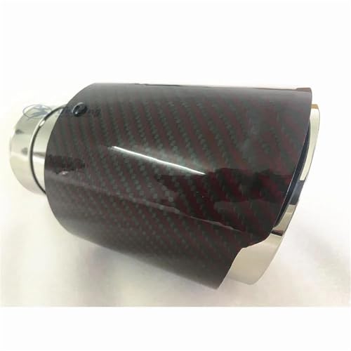 Tubo de escape de coche en fibra de carbono roja que mejora el aspecto de tu automóvil