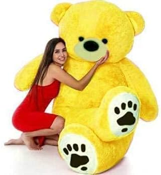 Bhagwati Soft Toy Yellow Teddy Bear Plush Stuffed Animals Soft Toys, Huggable Teddy Bear, Birthday Gift For Boys, Girls, Wife, Girlfriend, Women, Kids Valentine S Christmas Gift (4 Feet, Yellow)