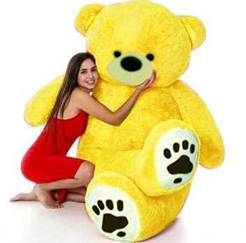 Bhagwati Soft Toy Yellow Teddy Bear Plush Stuffed Animals Soft Toys, Huggable Teddy Bear, Birthday Gift For Boys, Girls, Wife, Girlfriend, Women, Kids Valentine S Christmas Gift (4 Feet, Yellow)