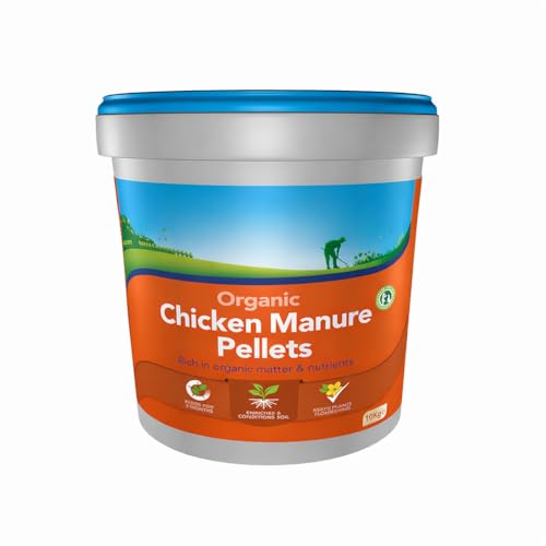 Indigo® Chicken Manure Pellets 8kg – Natural Organic Garden Fertiliser & Soil Improver – Slow Release Plant Food for Vegetables, Flowers, Plants & Lawns