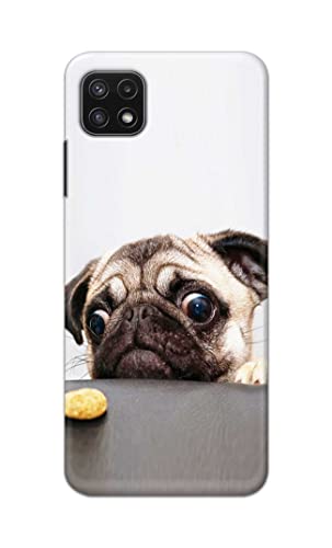Image of PRINTFIDAA� Printed Hard Back Cover Case for Samsung Galaxy A22 5G | A22s 5G | Samsung F42 5G Back Cover (Pug Dog) -2808