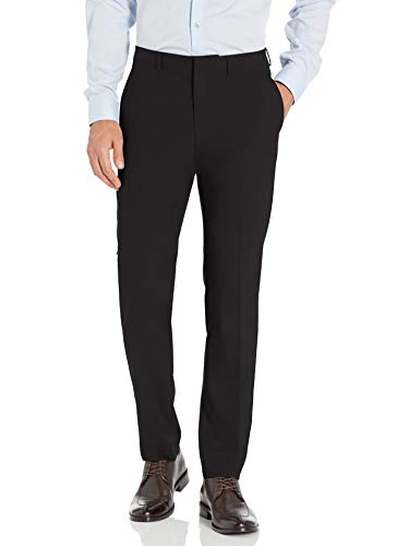 Cole Haan Men's Slim Fit Stretch Suit Separates-Custom Jacket & Pant Size Selection, Black Pant, 32Wx32L