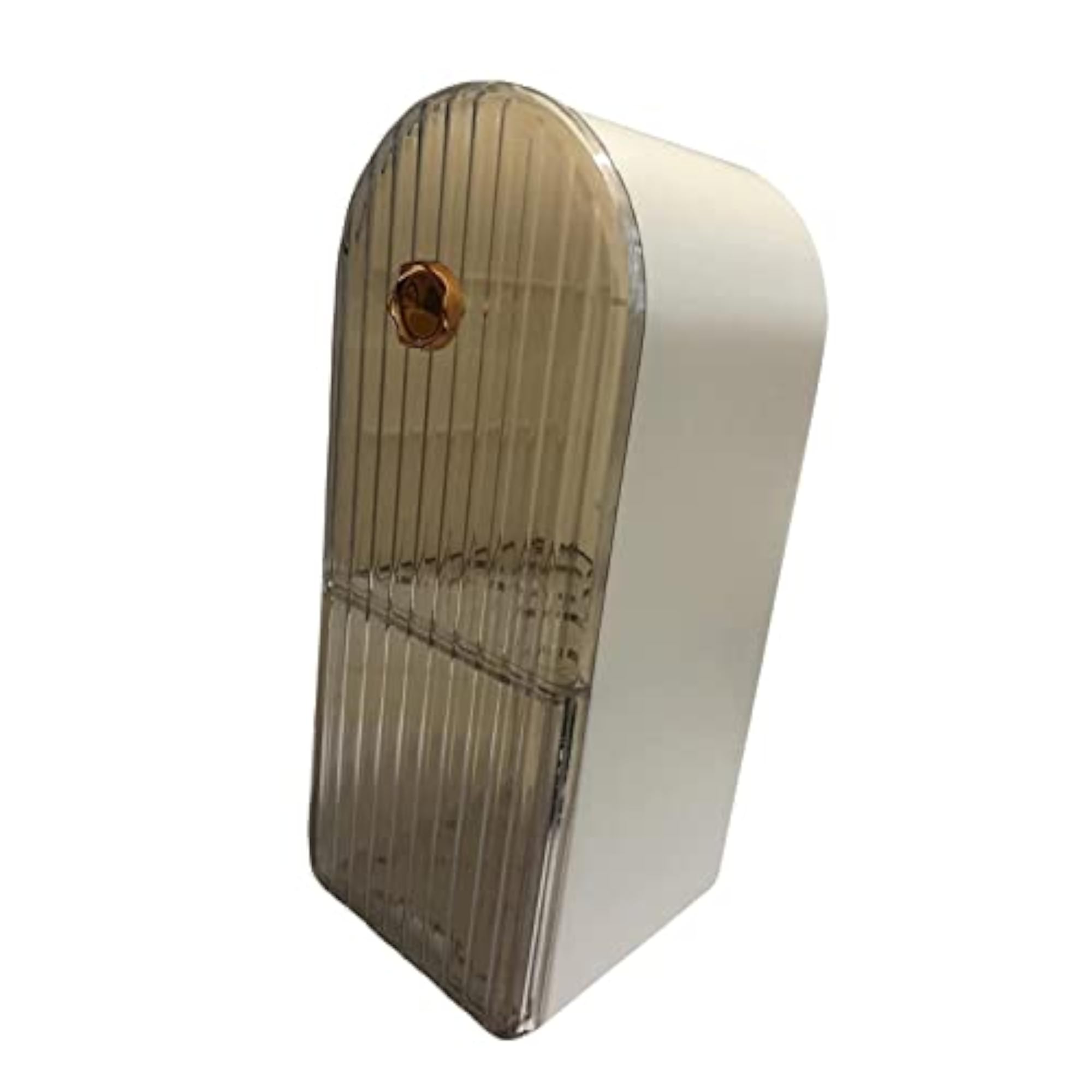 Dustproof Makeup Brush Holder with Lid, White