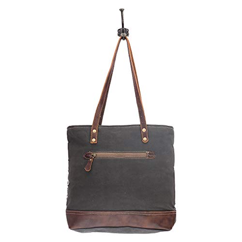 Bolso tote Myra Bag Blissy reciclado lienzo y cuero miniatura 5