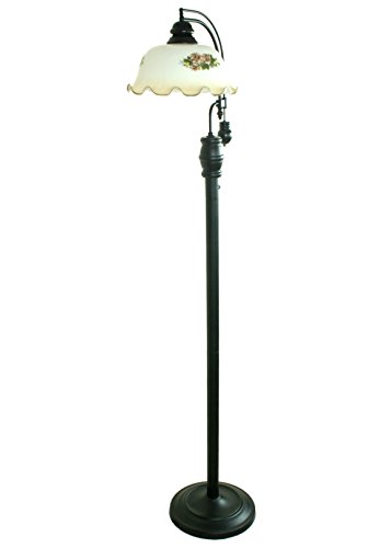 Tulip Shade Wood Finished Floor Lamp By Rosemoon