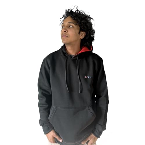 Image of Cotton Unisex Regular Fit Pullover Solid Hoodie Sweatshirt for Men & Women | Full Sleeve Lightweight Hoodie with Pockets | Winter Wear