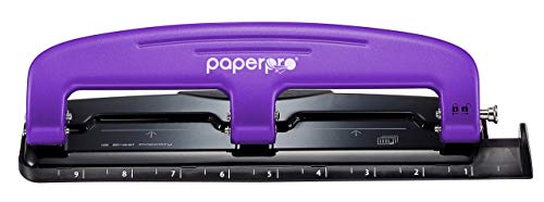 PaperPro inPRESS 12 Reduced Effort 3-Hole Punch, 12 Sheets, Purple (2105) (Renewed)
