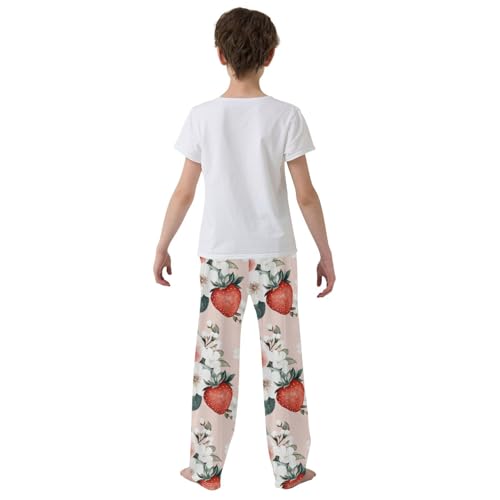 Pajama Bottoms, Pajamas Long Pant Flowers Lounge Wear Casual Pink Sleep Pants Soft Pjs Sleepwear3