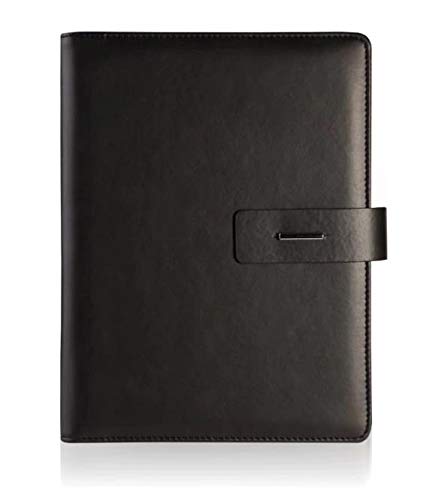 VIDOO Carnet De Papeterie De Carte pour La Ceinture d'affaires De Papeterie De Bureau Boucle A5 Livre Simple D'Épaississement - Noir