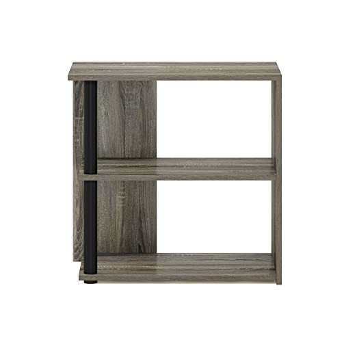 Image of Furinno Romain Side Table, 2-Tier End Table with Open Shelf, Night Stand, Bedside Table, for Living Room, Bedroom, French Oak