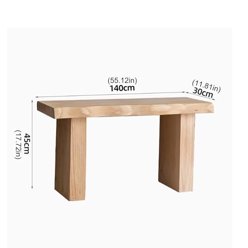 WXZXWXZX Banco de Madera Recibidor Banco Comedor Banco Pie de Cama Banqueta Dormitorio Taburete Tocador Otomana para Vestidor Sala de Estar Salón(140cm(55in)) - imagen 2