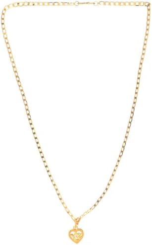 Gold Plated 22Inch Chain Necklace With Om Pendant For Women Man Long Fashion Accessories Locket Jewellery_4547 image 4