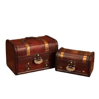 European Retro Wooden Jewelry Storage Box Treasure Chest Desktop Office Crafts Organizer Akcesoria do dekoracji wnętrz Opakowanie D-Suit