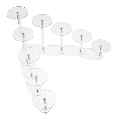 NOLITOY Acrylic Steps Type Rack 9-layer Display Stand Jewelry Organizer Decorative Easy to Assemble
