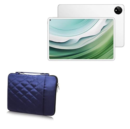 BoxWave Case Compatible with Huawei MatePad Pro 11 (2024) - Quilted Carrying Bag, Soft Synthetic Leather Cover w/Diamond Design - Navy