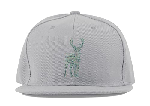 Casquette de baseball coton visière plate accessoire sport respirant gris mode streetwear mixte