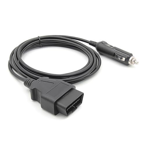 Vehicle Obdii Connector, Vehicle ECU Emergency Power Cable, Car Adapter Cigarette Lighter Extension Cable 118.11 inches