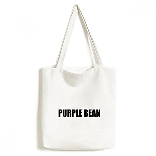 Sac shopping nom de légumes Violet Bean pour le marché bio et le quotidien
