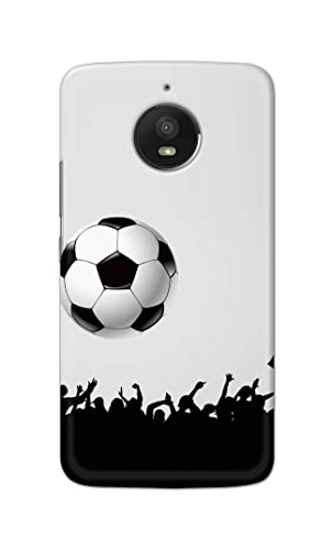 Image of Printed Hard Back Cover Case for Motorola Moto E4+ Plus Back Cover (Football Icon) -1302