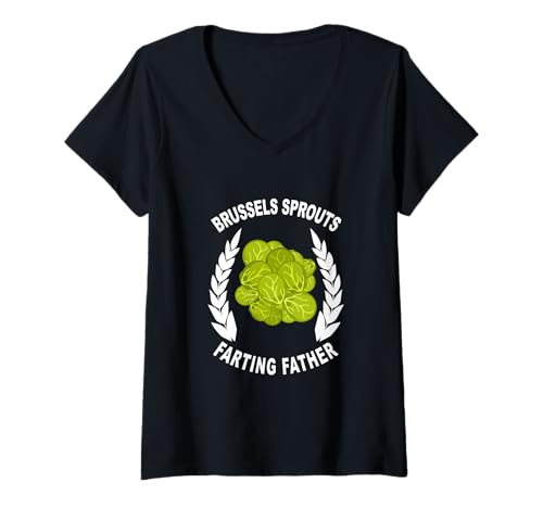 Womens Brussels Sprouts Farting Dad Gag T-Shirt