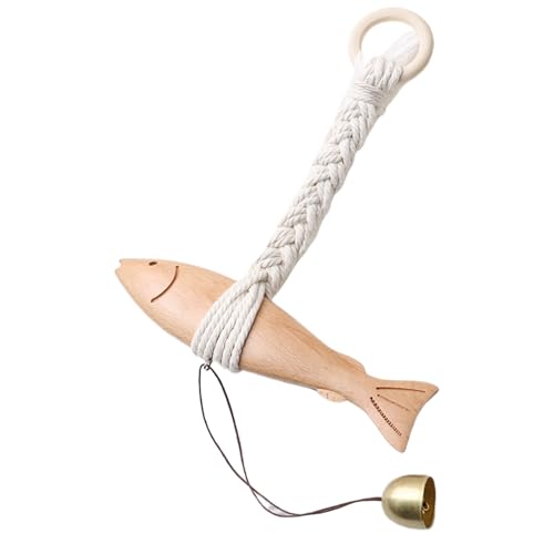 Vibhgtf Escultura De Pared De - Decoración De Pared Náutica Con Campana Para Playa, Escultura De De Madera Decorativa - Decoración De Pared De Playa Con De Madera Y Campana, Adorno Náutico Tallado