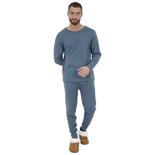 Opiniones de Pantalones para Caballeros los 5 más buscados. 48 GAON. Conjunto de Pijama de Hombre Termica para Frio e Invierno - Ropa Termica para Caballero Playera y Pantalon Color (Azul, XL)