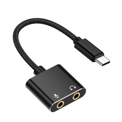 Image of Verilux USB C to 3.5mm Jack Audio Adapter, Headphone & Mic Splitter, USB-C Audio Splitter Dual 3.5mm Jack Aux Adapter for Gaming, Online Meeting, Calls